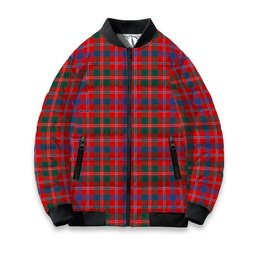 ScotsTee Shop Scottish MacDonald of Glenaladale Modern Tartan Bomber Puffer Jacket