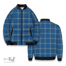 ScotsTee Shop Scottish MacRae of America Ancient Tartan Bomber Puffer Jacket