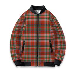 ScotsTee Shop Scottish MacDonald of Lochmaddy Ancient Tartan Bomber Puffer Jacket