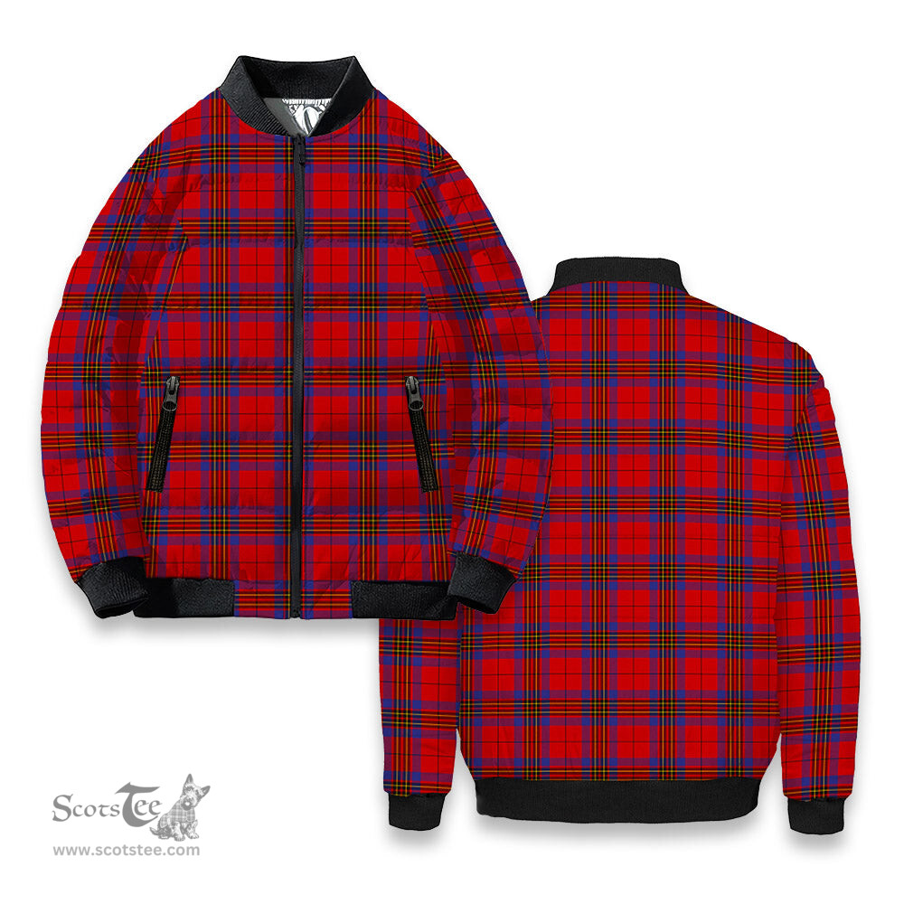 ScotsTee Shop Scottish Leslie Modern Tartan Bomber Puffer Jacket