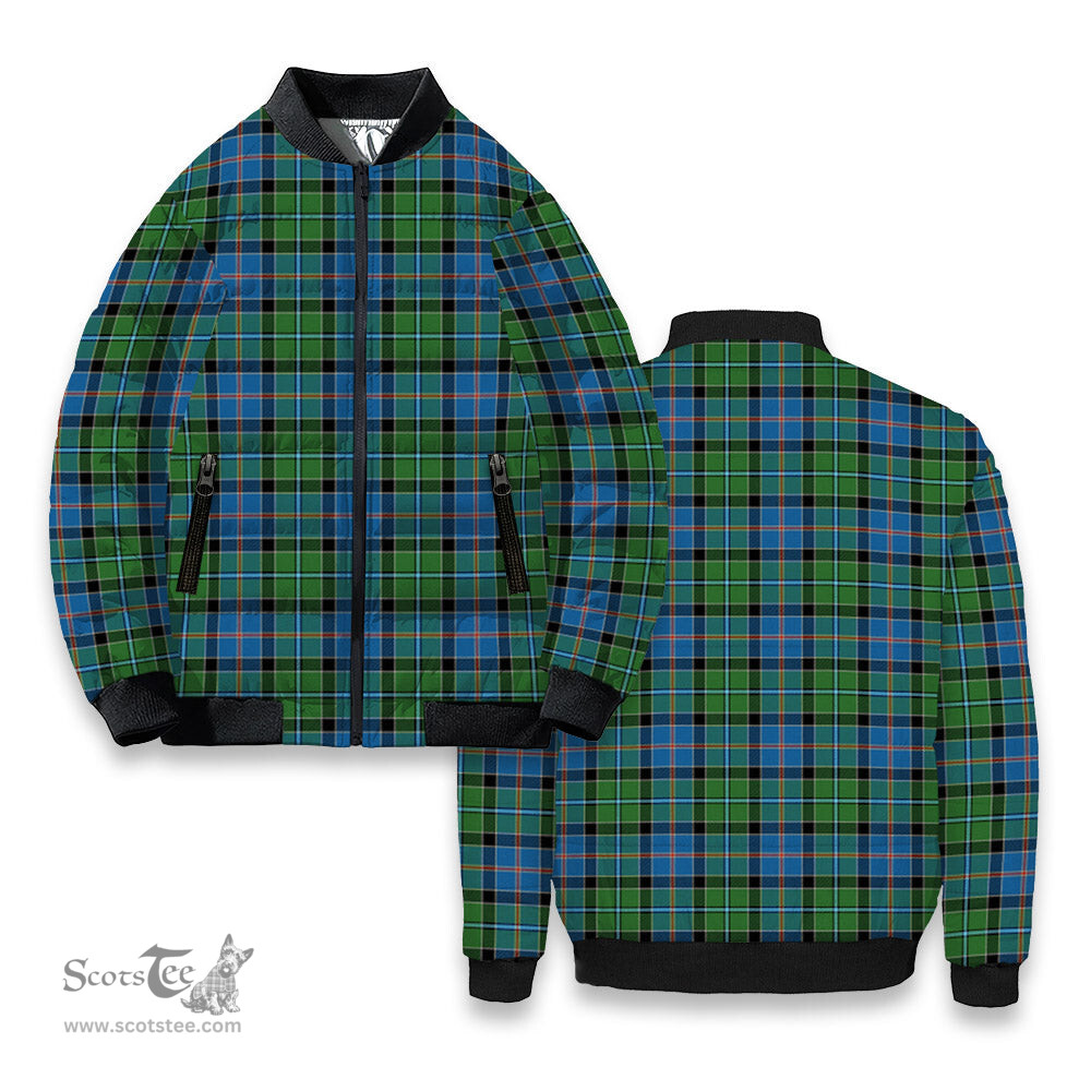 ScotsTee Shop Scottish Stirling Ancient Tartan Bomber Puffer Jacket