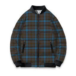 ScotsTee Shop Scottish Hanna of Leith yellow line Tartan Bomber Puffer Jacket