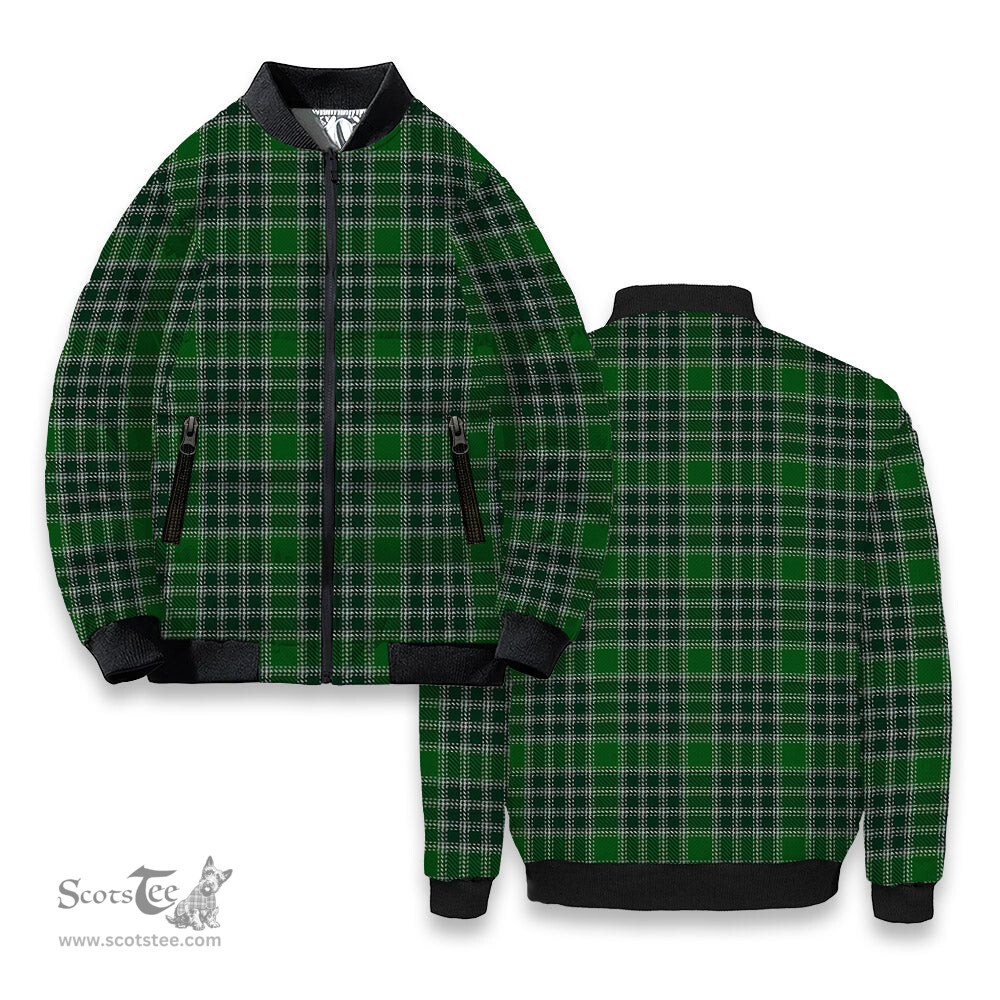 ScotsTee Shop Scottish McDonald Lord of the Isles Hunting Tartan Bomber Puffer Jacket