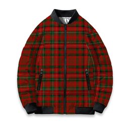 ScotsTee Shop Scottish MacDonald of Staffa 2 Tartan Bomber Puffer Jacket