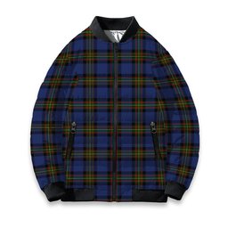 ScotsTee Shop Scottish MacLaurin of Brioch Tartan Bomber Puffer Jacket