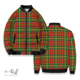 ScotsTee Shop Scottish MacDonald of Kingsburgh Modern Tartan Bomber Puffer Jacket