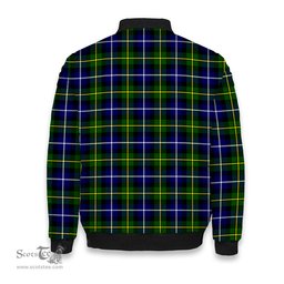 ScotsTee Shop Scottish MacNeill of Barra Modern Tartan Bomber Puffer Jacket