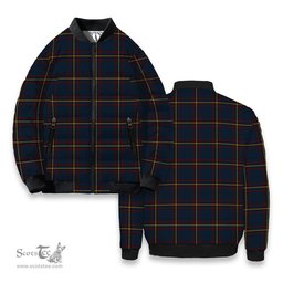 ScotsTee Shop Scottish MacLaine of Lochbuie Hunting Tartan Bomber Puffer Jacket