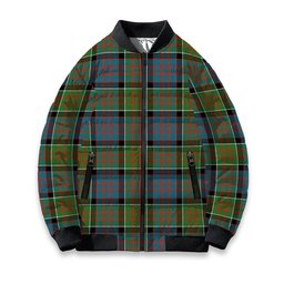 ScotsTee Shop Scottish MacDonald of Clan Ranald Ancient Tartan Bomber Puffer Jacket