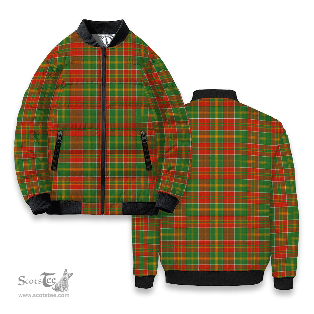 ScotsTee Shop Scottish MacDonald of Kingsburgh Ancient Tartan Bomber Puffer Jacket
