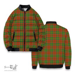 ScotsTee Shop Scottish MacDonald of Kingsburgh Ancient Tartan Bomber Puffer Jacket