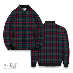ScotsTee Shop Scottish Robertson of Struan Modern Tartan Bomber Puffer Jacket