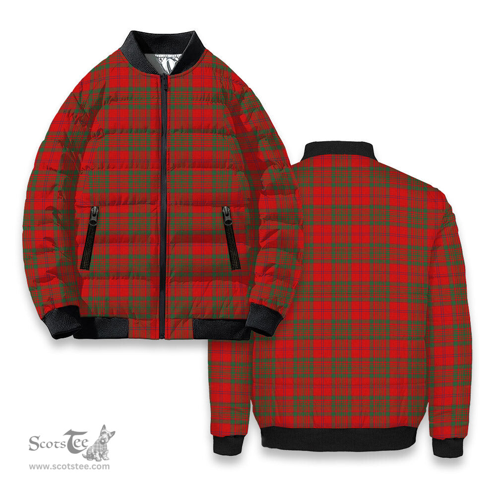 ScotsTee Shop Scottish McAlister of Glenbarr Modern Tartan Bomber Puffer Jacket