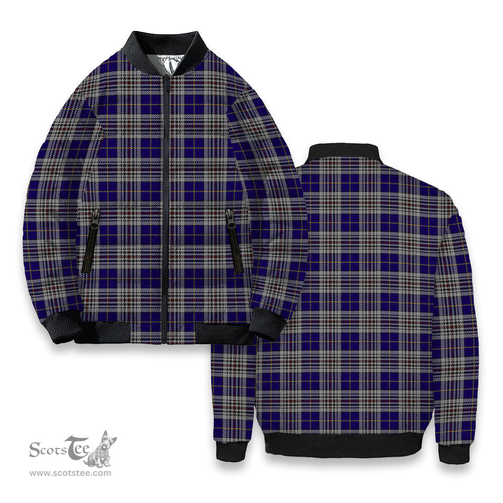 ScotsTee Shop Scottish Hanna of Stirlingshire Tartan Bomber Puffer Jacket