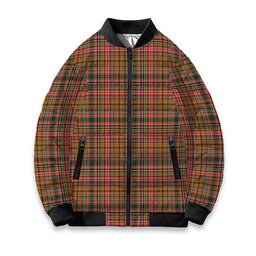 ScotsTee Shop Scottish Ogilvie (Ogilvy) of Strathallan Modern Tartan Bomber Puffer Jacket