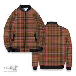 ScotsTee Shop Scottish Ogilvie (Ogilvy) of Strathallan Modern Tartan Bomber Puffer Jacket