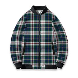 ScotsTee Shop Scottish McLeod Of Californian Modern Tartan Bomber Puffer Jacket