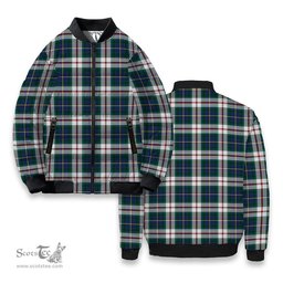 ScotsTee Shop Scottish McLeod Of Californian Modern Tartan Bomber Puffer Jacket