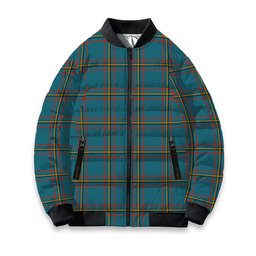 ScotsTee Shop Scottish McLaine of Lochbuie Hunting Ancient Tartan Bomber Puffer Jacket
