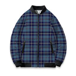 ScotsTee Shop Scottish McRae of America Tartan Bomber Puffer Jacket