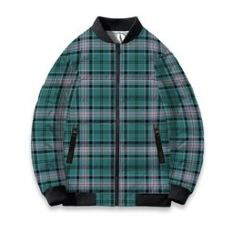 ScotsTee Shop Scottish Kelly of Sleat Hunting Modern Tartan Bomber Puffer Jacket
