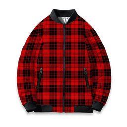 ScotsTee Shop Scottish MacLeod of Raasay Modern Tartan Bomber Puffer Jacket