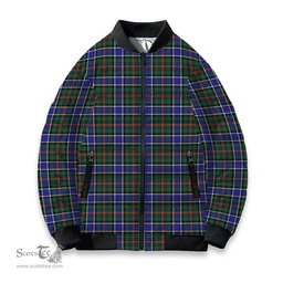 ScotsTee Shop Scottish Ogilvie (Ogilvy) Hunting Modern Tartan Bomber Puffer Jacket