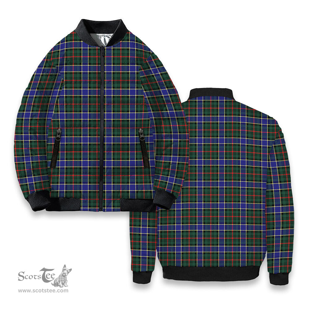 ScotsTee Shop Scottish Ogilvie (Ogilvy) Hunting Modern Tartan Bomber Puffer Jacket