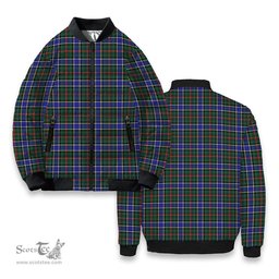 ScotsTee Shop Scottish Ogilvie (Ogilvy) Hunting Modern Tartan Bomber Puffer Jacket