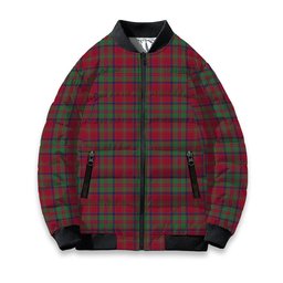 ScotsTee Shop Scottish McDonald of Glencoe Modern Tartan Bomber Puffer Jacket