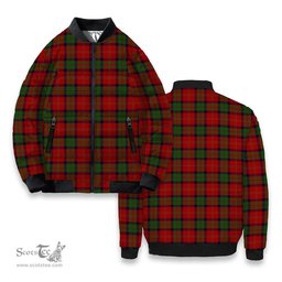 ScotsTee Shop Scottish McPherson of Cluny Tartan Bomber Puffer Jacket