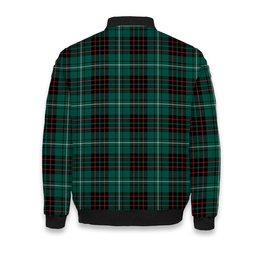 ScotsTee Shop Scottish MacAulay of Lewis Modern Tartan Bomber Puffer Jacket