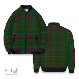 ScotsTee Shop Scottish Shaw of Tordarroch Green Hunting Tartan Bomber Puffer Jacket
