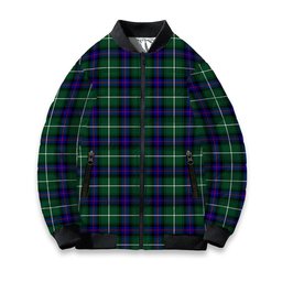 ScotsTee Shop Scottish McDonald of the Isles Hunting Modern Tartan Bomber Puffer Jacket