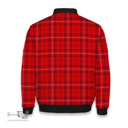 ScotsTee Shop Scottish Rose of Kilravock Modern Tartan Bomber Puffer Jacket