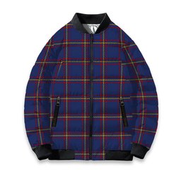 ScotsTee Shop Scottish MacLaine of Lochbuie Tartan Bomber Puffer Jacket