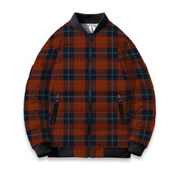 ScotsTee Shop Scottish Maclaine of Lochbuie Auld Sett Tartan Bomber Puffer Jacket