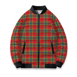 ScotsTee Shop Scottish McLean of Duart Modern Tartan Bomber Puffer Jacket