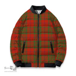 ScotsTee Shop Scottish McAlister of Glenbarr Ancient Tartan Bomber Puffer Jacket