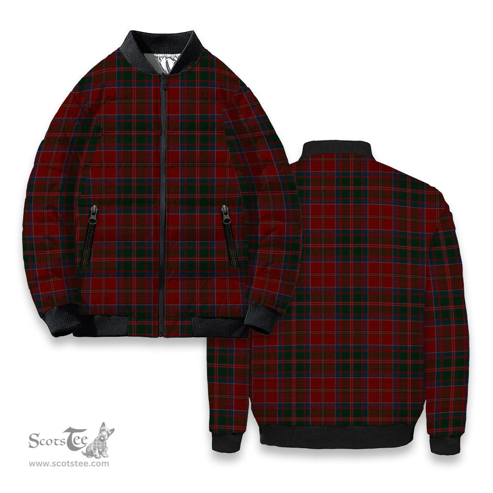 ScotsTee Shop Scottish MacDonald of Glencoe Tartan Bomber Puffer Jacket