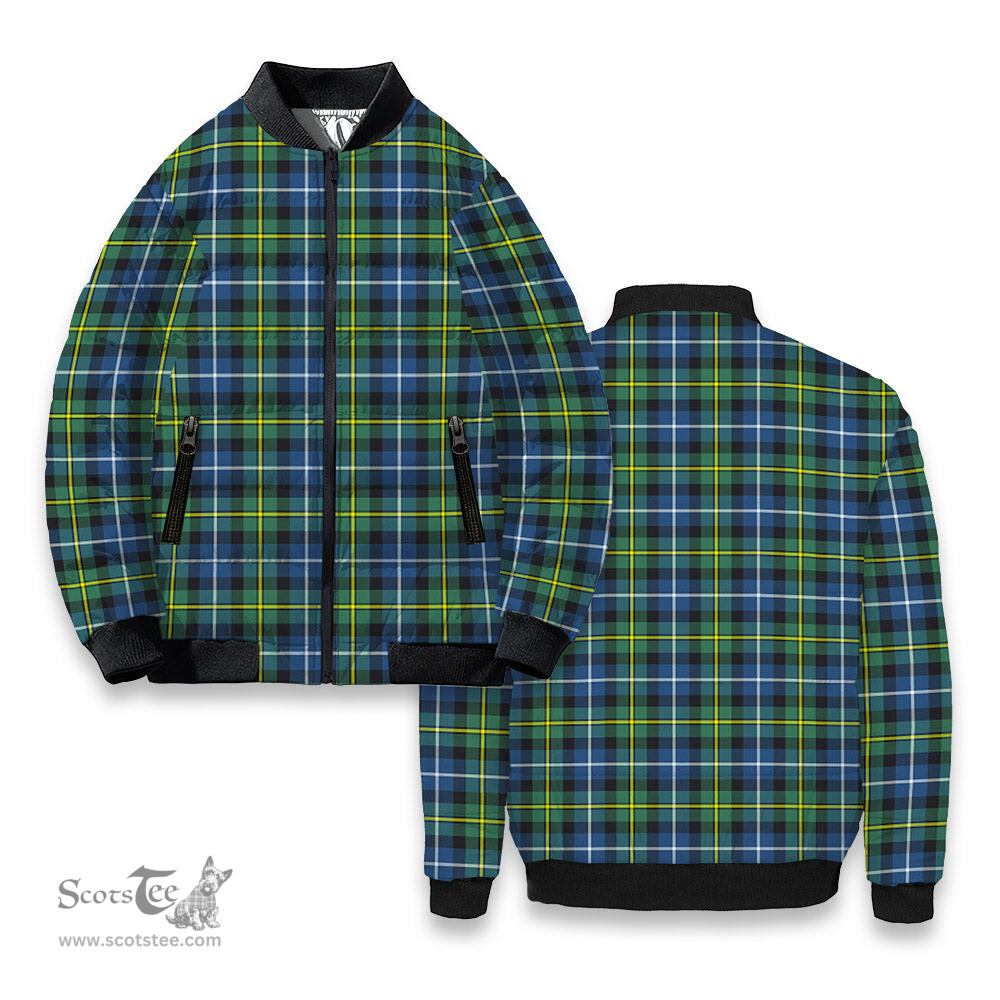 ScotsTee Shop Scottish McNeil of Barra Ancient Tartan Bomber Puffer Jacket