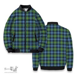 ScotsTee Shop Scottish McNeil of Barra Ancient Tartan Bomber Puffer Jacket