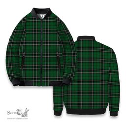 ScotsTee Shop Scottish McLean of Duart Hunting Tartan Bomber Puffer Jacket