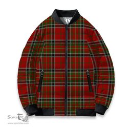 ScotsTee Shop Scottish Stewart of Galloway Tartan Bomber Puffer Jacket