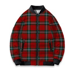 ScotsTee Shop Scottish MacLaine of Lochbuie Coburn Tartan Bomber Puffer Jacket