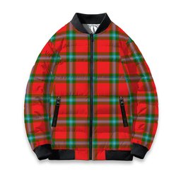 ScotsTee Shop Scottish MacLaine of Loch Buie Tartan Bomber Puffer Jacket
