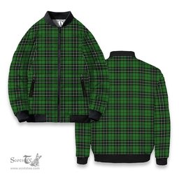ScotsTee Shop Scottish McLean of Duart Hunting Ancient Tartan Bomber Puffer Jacket