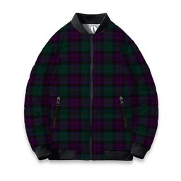 ScotsTee Shop Scottish MacArthur of Milton Hunting Tartan Bomber Puffer Jacket