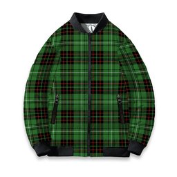 ScotsTee Shop Scottish McAuley of Lewis Ancient Tartan Bomber Puffer Jacket
