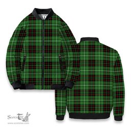 ScotsTee Shop Scottish McAuley of Lewis Ancient Tartan Bomber Puffer Jacket